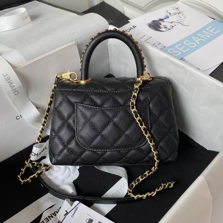 Chanel Bag Coco Handle Original AS2215 19cm BL