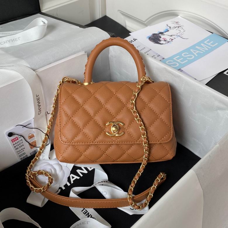 Chanel Bag Coco Handle Original AS2215 19cm BL