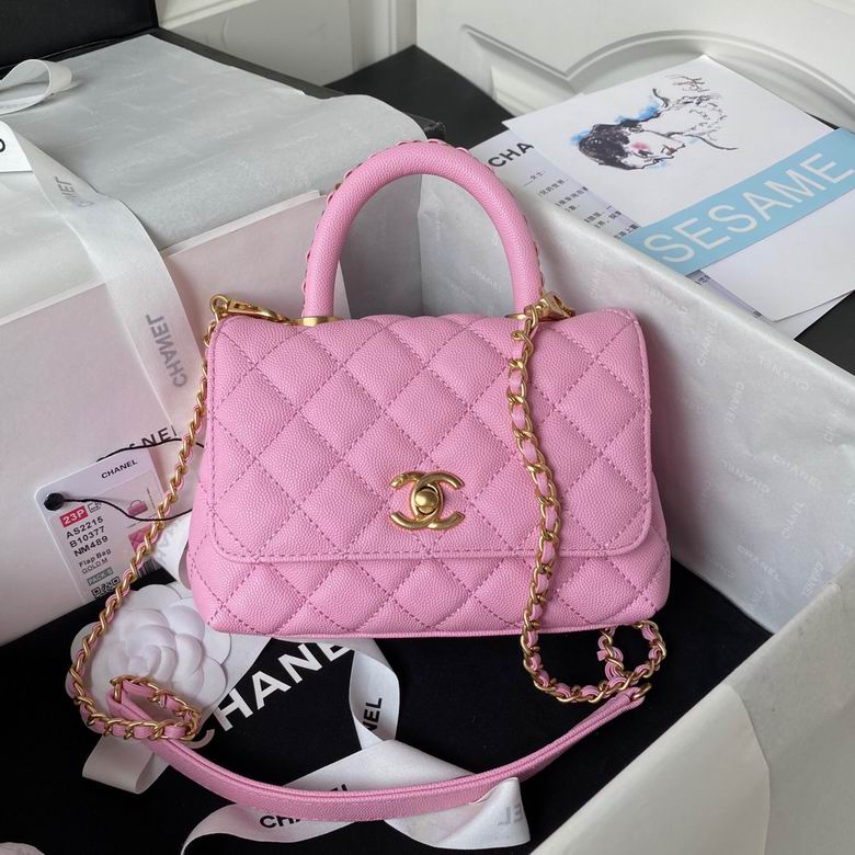 Chanel Bag Coco Handle Original AS2215 19cm BL