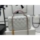 Chanel Bag Coco Handle Original AS2431 20X12X6cm BL