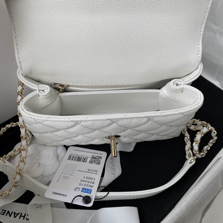 Chanel Bag Coco Handle Original AS2215 13X19X9cm BL