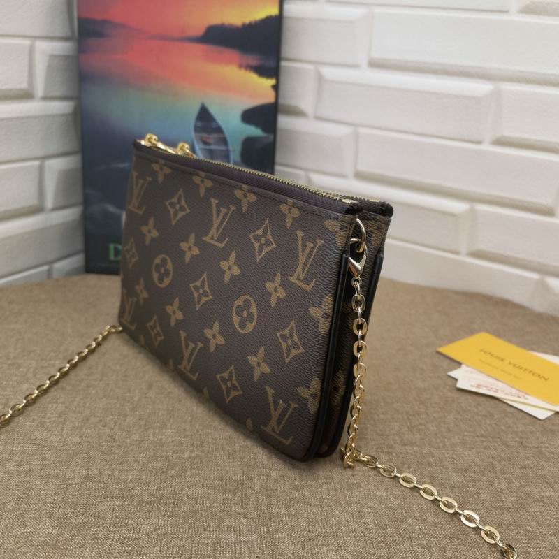 LV BAG Double Zip Pochette M69203 20X12.5X4cm