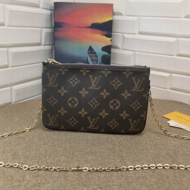 LV BAG Double Zip Pochette M69203 20X12.5X4cm