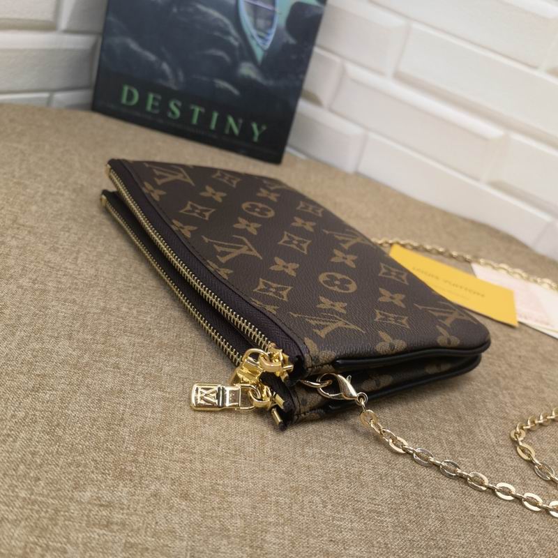 LV BAG Double Zip Pochette M69203 20X12.5X4cm