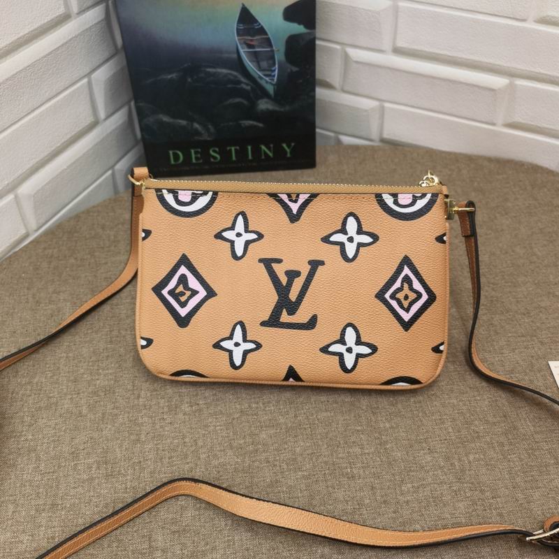 LV BAG Double Zip Pochette M69203-9 20X12.5X3cm