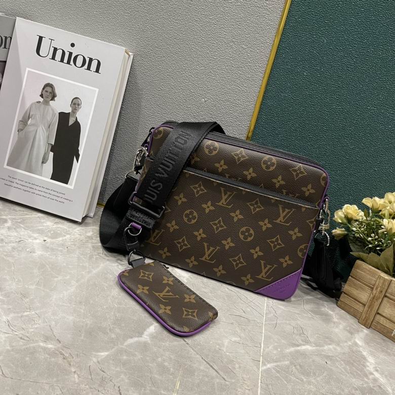 LV BAG Messenger bag M46266 25X18.5X7cm YG