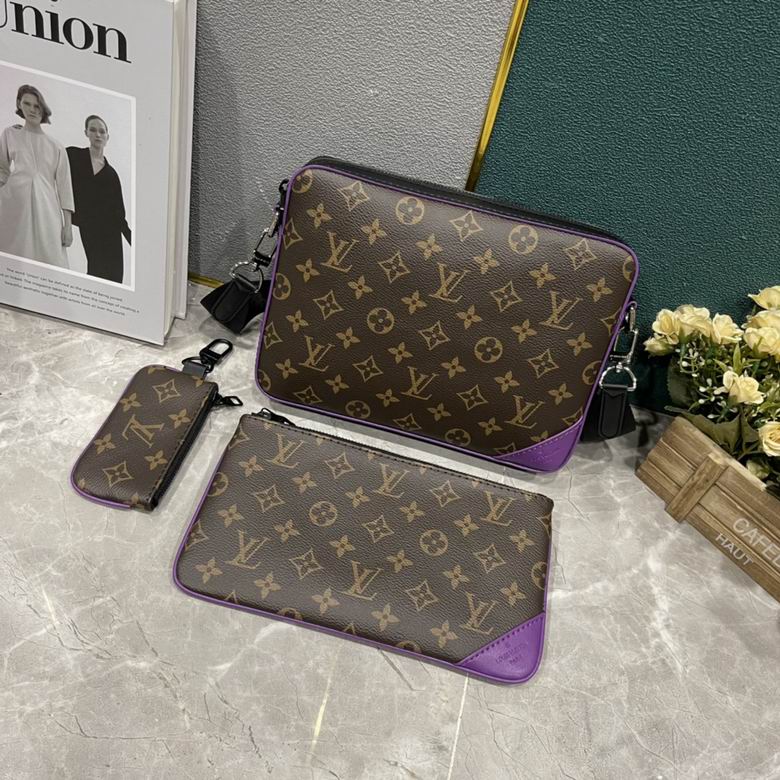 LV BAG Messenger bag M46266 25X18.5X7cm YG