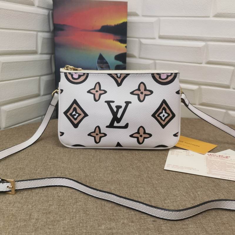 LV BAG Double Zip Pochette M69203-9 20X12.5X3cm